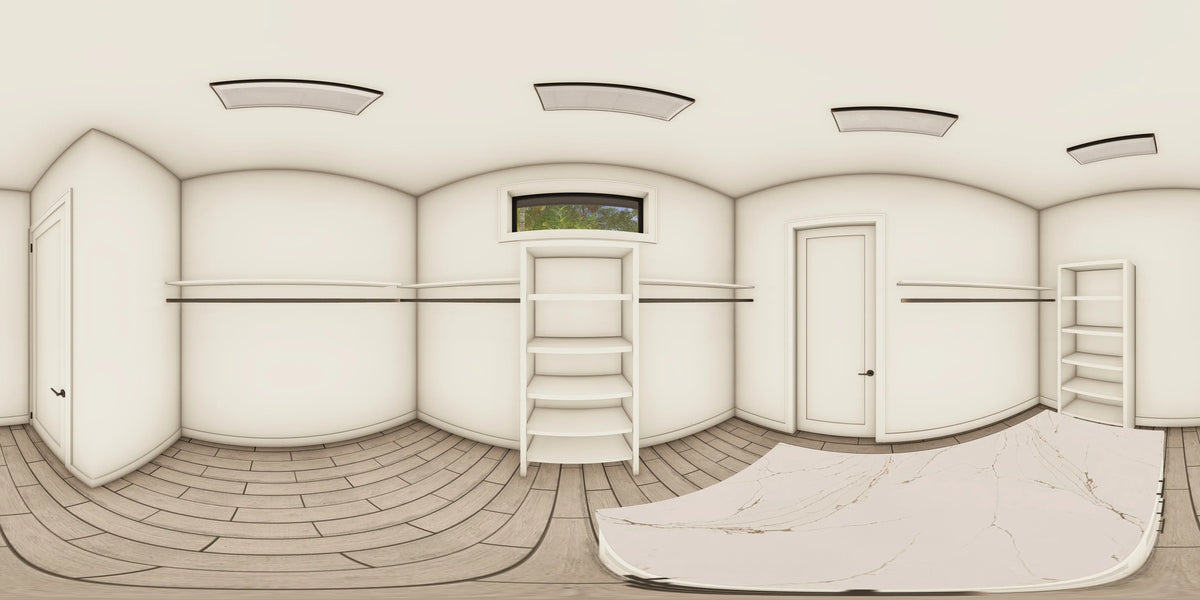 W7579-A Modern Florida-Style House Panorama, 3 Bedrooms, 2.5 Bathrooms | USA-2624-FL 