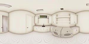 W7579-A Modern Florida-Style House Laundry Panorama, 3 Bedrooms, 2.5 Bathrooms | USA-2624-FL 