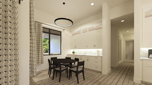 W7579-A Modern Florida-Style House Dining Room, 3 Bedrooms, 2.5 Bathrooms | USA-2624-FL 