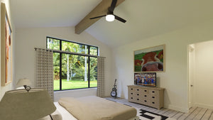 W7579-A Modern Florida-Style House Master Bedroom, 3 Bedrooms, 2.5 Bathrooms | USA-2624-FL 