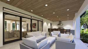 W7579-A Modern Florida-Style House Covered Lanai, 3 Bedrooms, 2.5 Bathrooms | USA-2624-FL 
