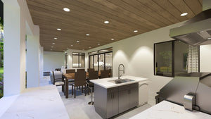 W7579-A Modern Florida-Style House Covered Lanai, 3 Bedrooms, 2.5 Bathrooms | USA-2624-FL 