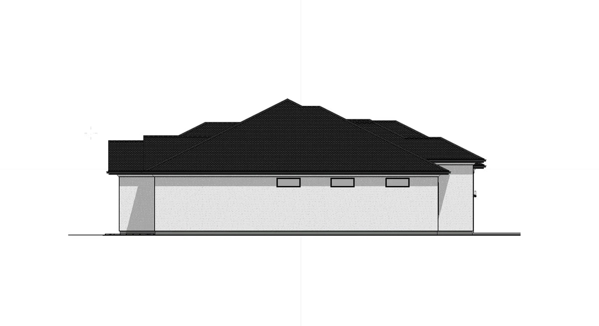 W7579-A Modern Florida-Style House Left, 3 Bedrooms, 2.5 Bathrooms | USA-2624-FL 