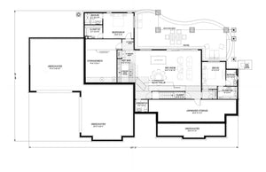 W7595-A Farmhouse House Basement Floor Plan, 2-4 Bedrooms, 2.5-4.5 Bathrooms | USA-2769-FH 