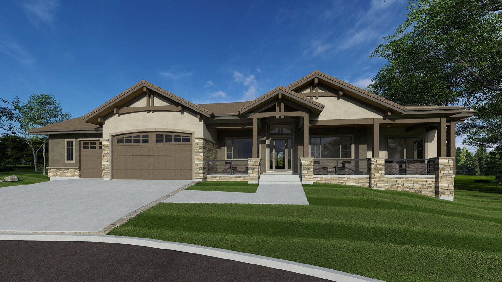 W7601-A Craftsman House, 3 Bedrooms, 2.5 Bathrooms | USA-2827-MT Exterior