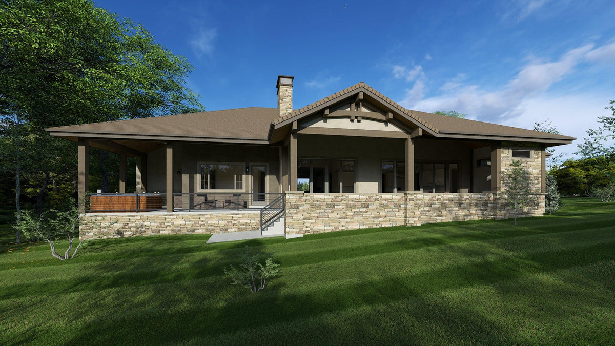 W7601-A Craftsman House, 3 Bedrooms, 2.5 Bathrooms | USA-2827-MT Exterior-5