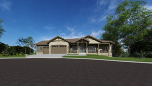 W7601-A Craftsman House, 3 Bedrooms, 2.5 Bathrooms | USA-2827-MT Exterior-10