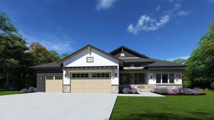 W7607-A Modern Farmhouse, 3 Bedrooms, 3 Bathrooms | USA-2876-MOFH Exterior-2