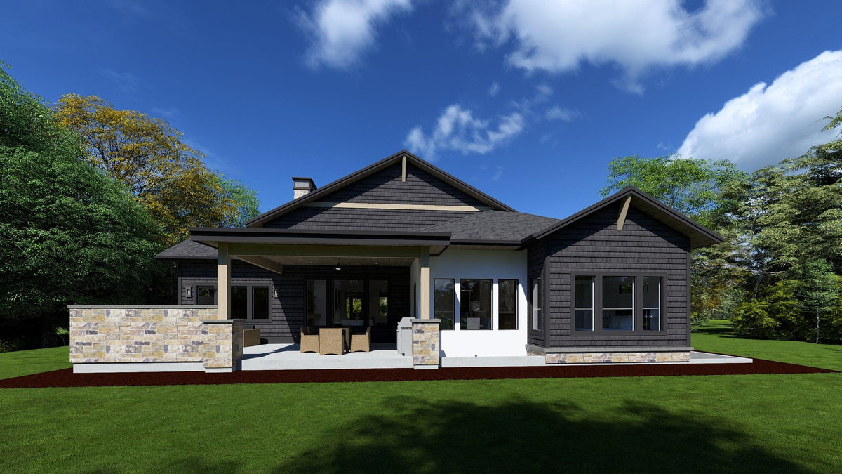 W7607-A Modern Farmhouse, 3 Bedrooms, 3 Bathrooms | USA-2876-MOFH Exterior-5