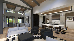 W7607-A Modern Farmhouse Living Room, 3 Bedrooms, 3 Bathrooms | USA-2876-MOFH