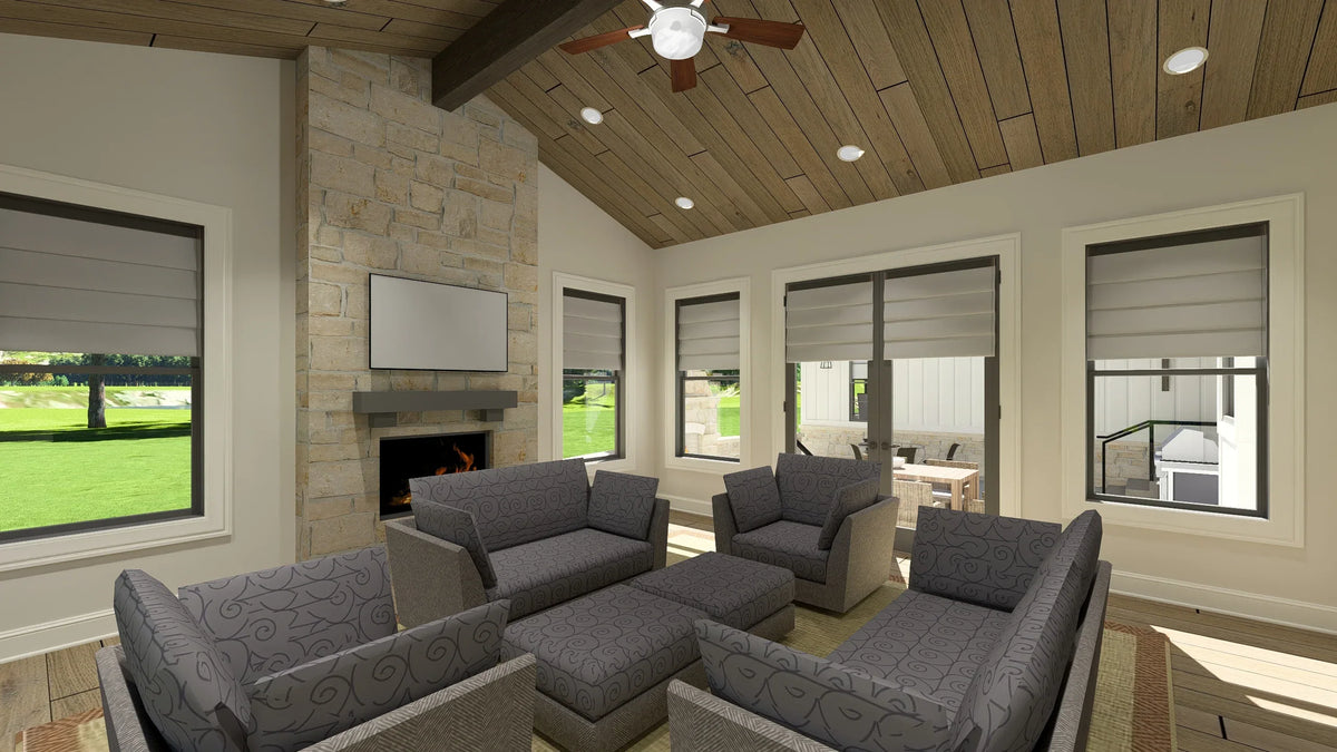 W7583-A Modern Farmhouse Sun Room, 2-4 Bedrooms, 2.5-3.5 Bathrooms | USA-3560-RFH 