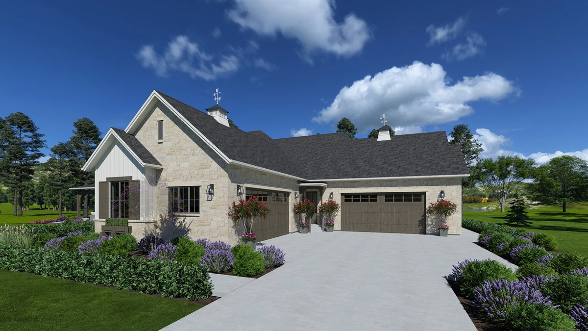 W7583-A Modern Farmhouse, 2-4 Bedrooms, 2.5-3.5 Bathrooms | USA-3560-RFH Exterior-3