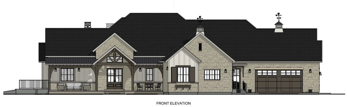 W7583-A Modern Farmhouse Front, 2-4 Bedrooms, 2.5-3.5 Bathrooms | USA-3560-RFH 