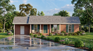 A8210-A Traditional House, 3 Bedrooms, 1.5 Bathrooms | York House Plan Exterior-3