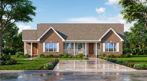 A8213-A Traditional House, 3 Bedrooms, 2 Bathrooms | Jordan House Plan Exterior-3