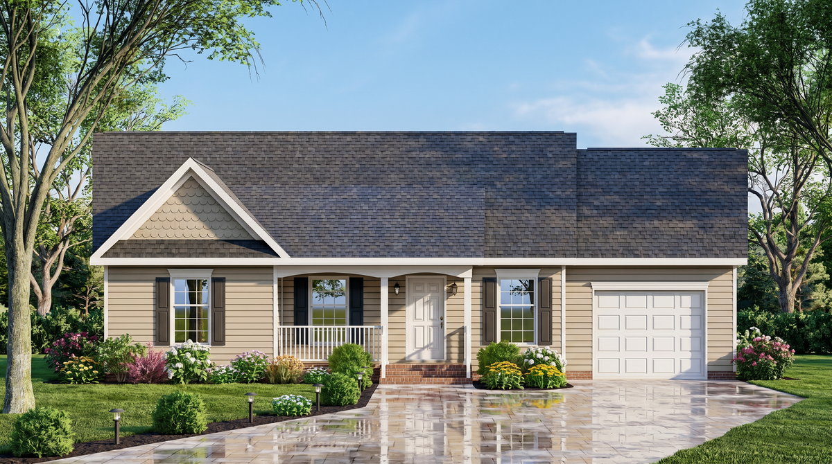 A8187-A Robbie House Plan, 3 Bedrooms, 2 Bathrooms | Country House Exterior-3