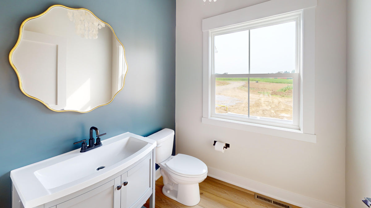 AJ7700-A Modern Farmhouse Powder Room, 3 Bedrooms, 2.5 Bathrooms | Plan 1044  