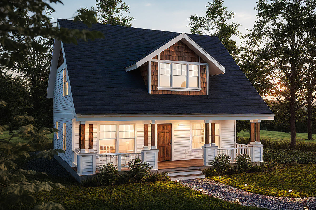 AM8288-A Cottage House, 3 Bedrooms, 2.5 Bathrooms | Dickinson House Plan Exterior