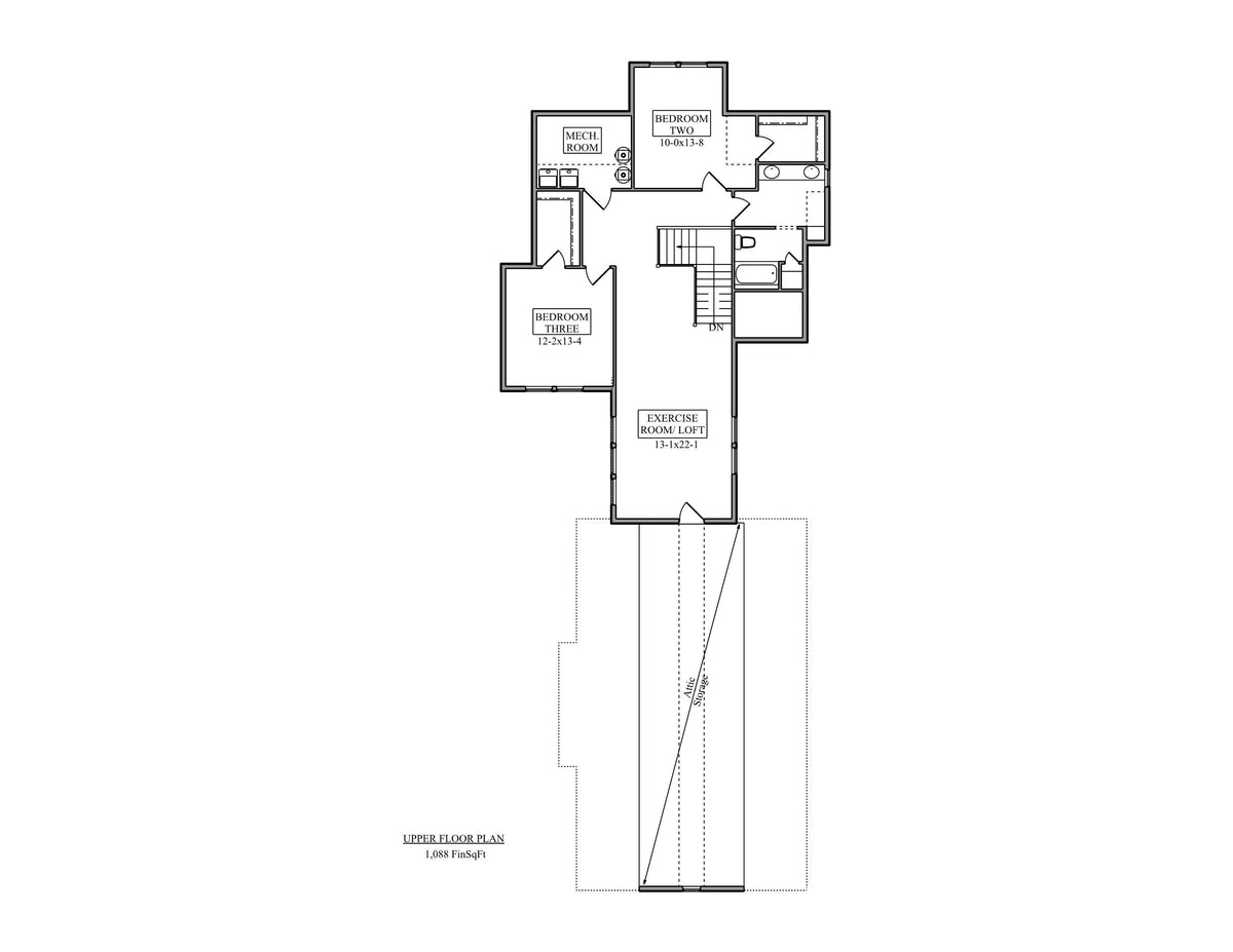 Mitchell Gulch House Plan - Archival Designs House Plans, floor plan