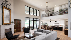 F8436-A Transitional House, 4 Bedrooms, 4.5 Bathrooms | Verano House Plan Family Room