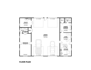 AN7414-A Vetter House First Floor Plan 1 Bed 2 Baths