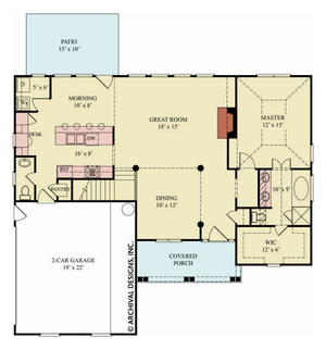 Vidalia House Plan - Archival Designs House Plans, floor plan