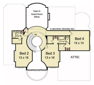 Vienna House Plan - Archival Designs House Plans, floor plan