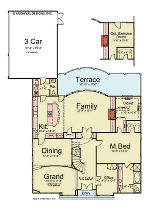Villa Rivero House Plan - Archival Designs House Plans, floor plan