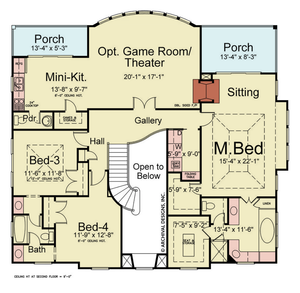 Villa Rivero House Plan - Archival Designs House Plans, floor plan