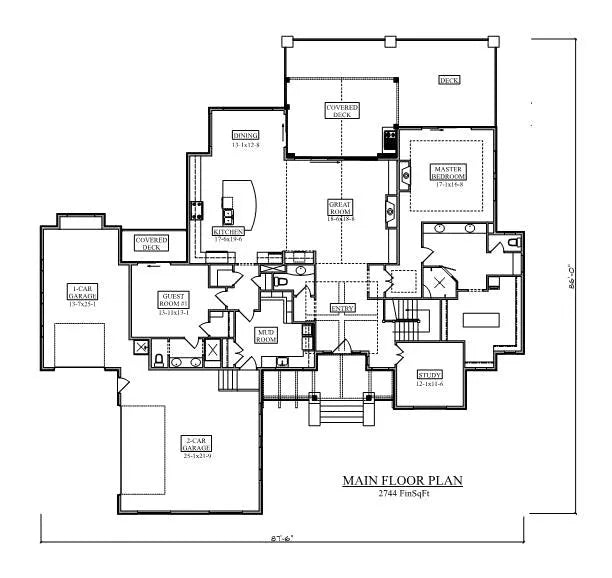 Vista Butte House Plan - Archival Designs House Plans