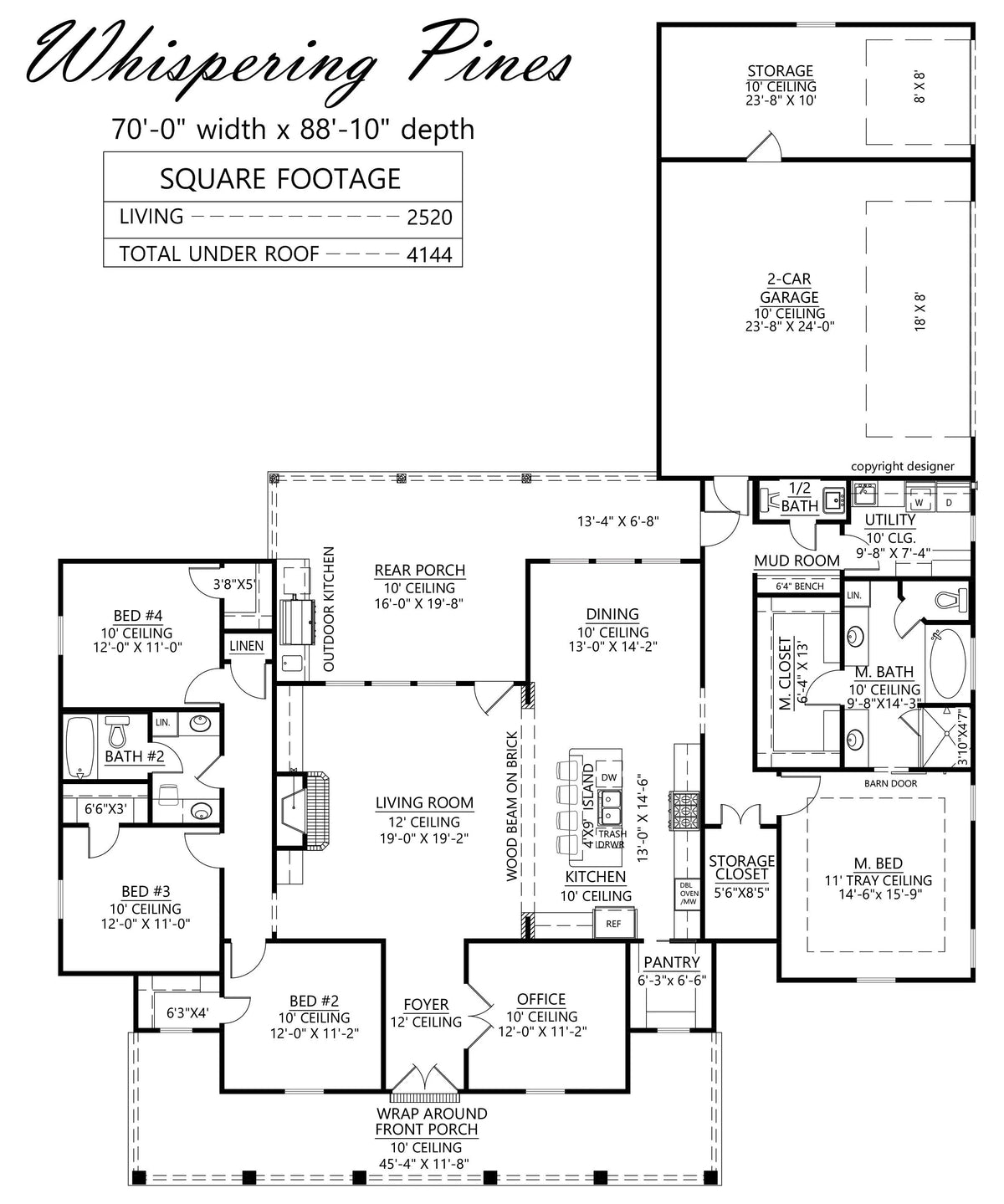 Whispering Pines House Plan - Archival Designs House Plans