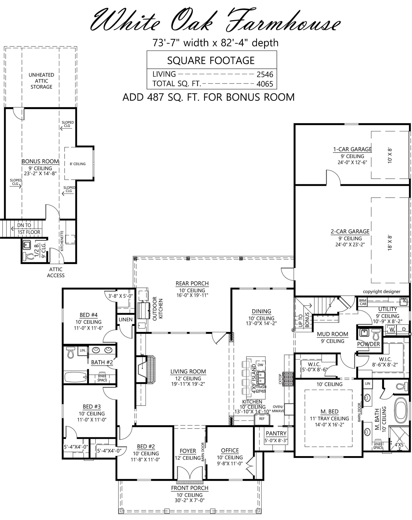 White Oak House Plan - Archival Designs House Plans