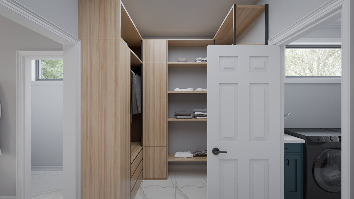AJ7679-A Modern Farmhouse Walk-in Closet, 4 Bedrooms, 3.5 Bathrooms | Plan 1011 
