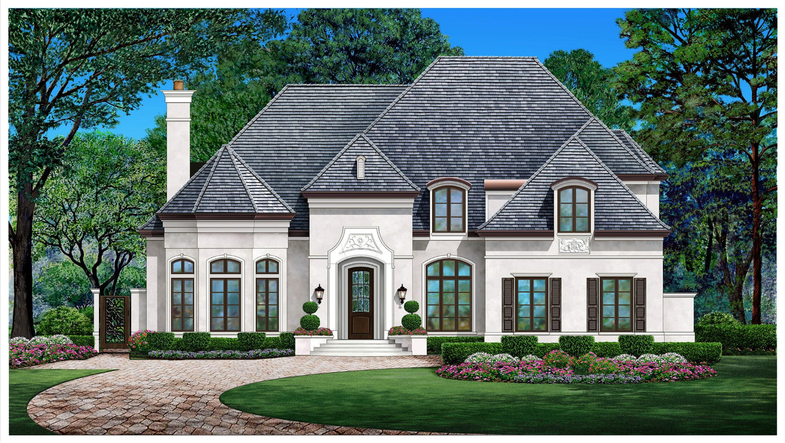 F7974-A Tudor House, 3 Bedrooms, 3.5 Bathrooms | Woodward Bluffs Exterior