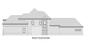 F7974-A Tudor House, 3 Bedrooms, 3.5 Bathrooms | Woodward Bluffs Right Elevation