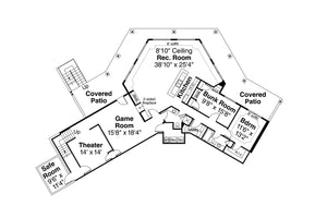 AM7657-A Chalet Style House Basement Floor Plan, 4 Bedrooms, 4.5 Bathrooms | Williamsburg House Plan 