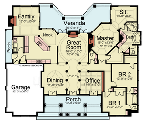 Waterford Place House Plan - Archival Designs House Plans, floor plan
