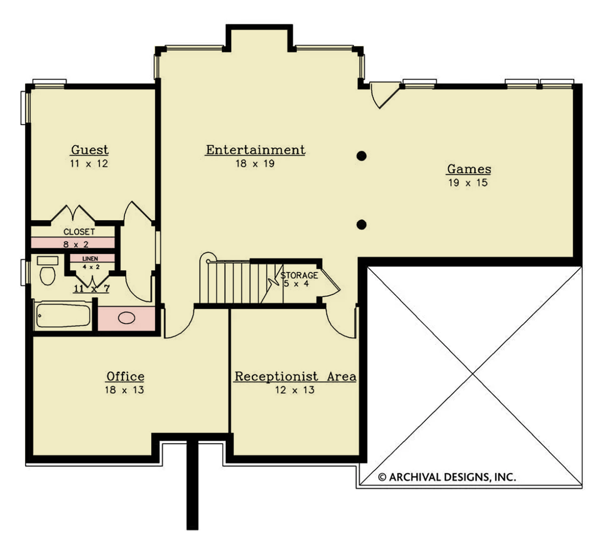 Wesley House Plan - Archival Designs House Plans, floor plan