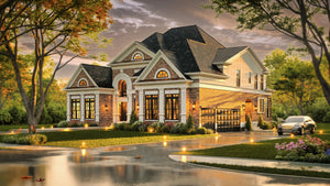 A468-A Traditional House, 4 Bedrooms, 3.5 Bathrooms | Westdrake House Exterior-2