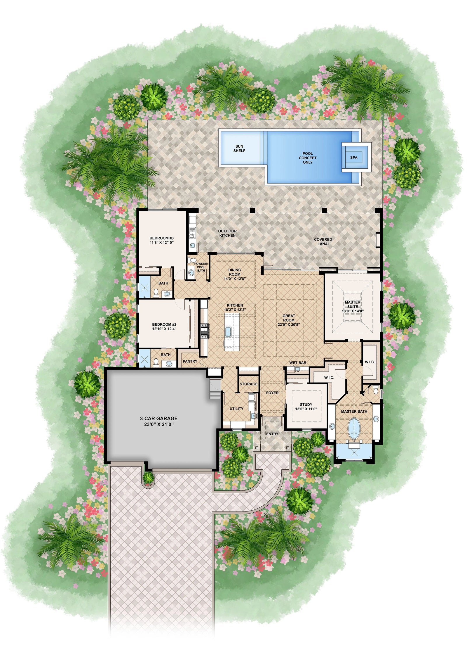 White Coral House Plan - Archival Designs House Plans