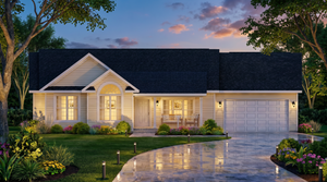 A8201-A Traditional House, 3 Bedrooms, 2 Bathrooms | Wickham House Plan Exterior-2