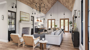 A8073-A Modern Farmhouse Interior, 3 Bedrooms, 2.5 Bathrooms | Persimmon House Plan 