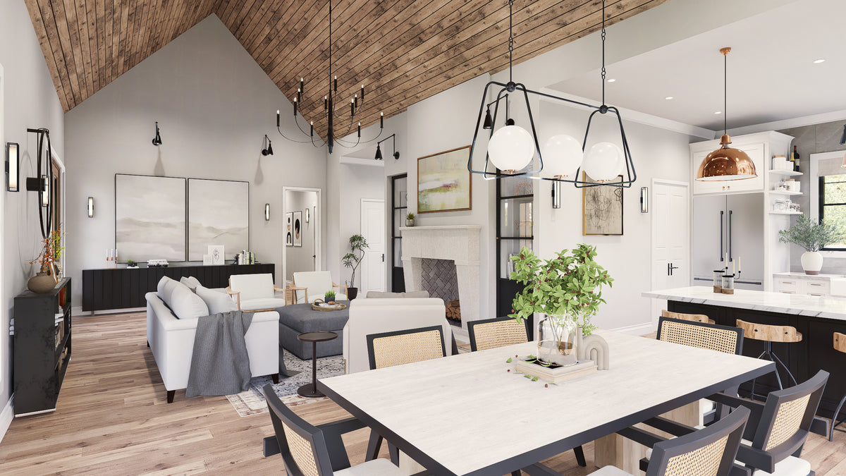 A8073-A Modern Farmhouse Interior, 3 Bedrooms, 2.5 Bathrooms | Persimmon House Plan 