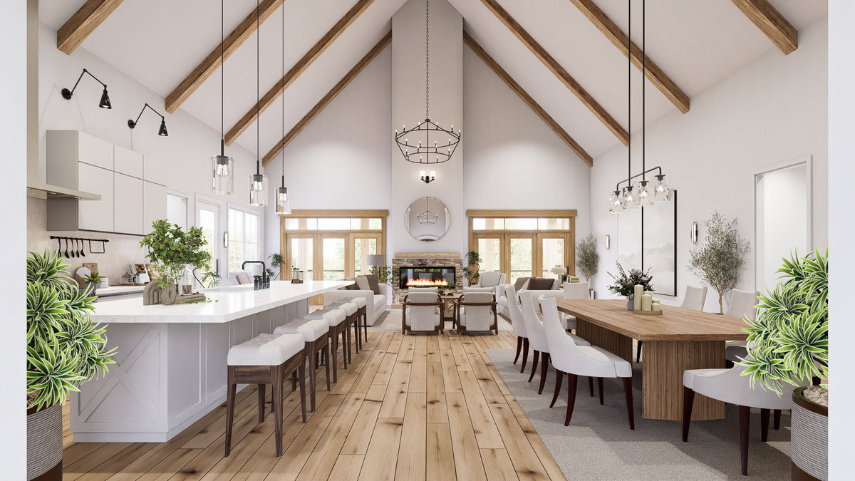 A7897-A Modern Farmhouse 3 Beds, 2 Baths Interior Dining 2
