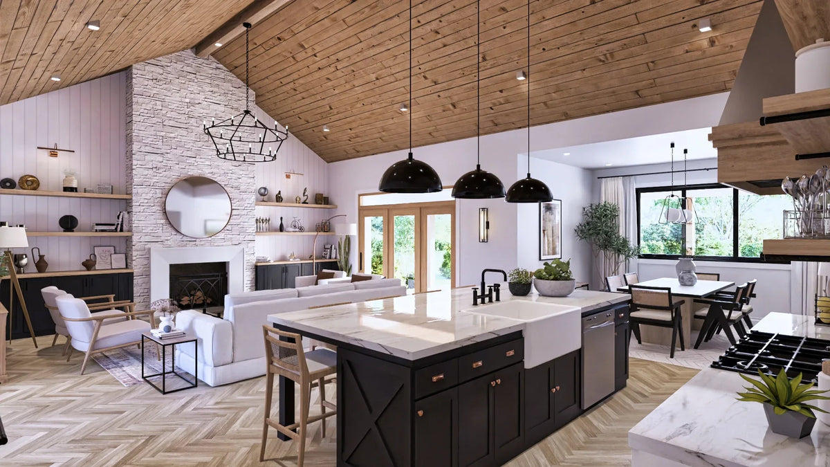 A7572-A Modern Farmhouse Widescreen, 3 Bedrooms, 3.5 Bathrooms | Sweet Maple House