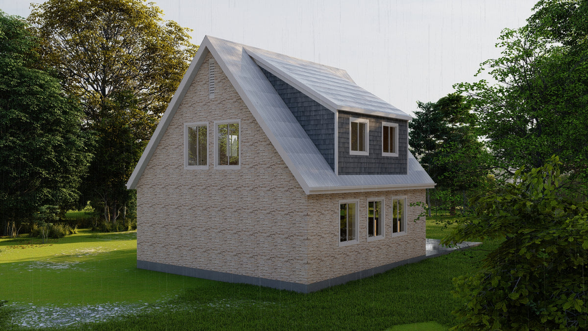 Modern Two-Bedroom House Plan with Garage and Loft Living