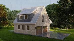 Modern Two-Bedroom House Plan with Garage and Loft Living