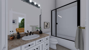 Modern Two-Bedroom House Plan with Garage and Loft Living