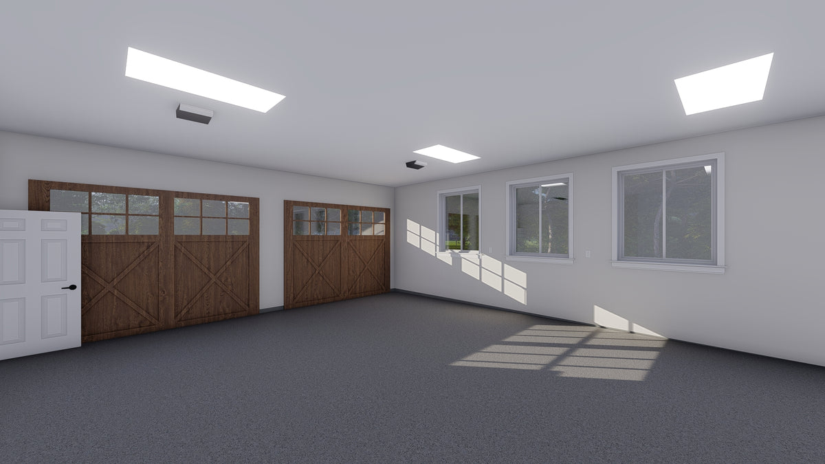 Modern Two-Bedroom House Plan with Garage and Loft Living