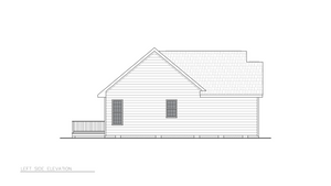 A8203-A Modern Farmhouse, 3 Bedrooms, 2 Bathrooms | Zachary House Plan Left Elevation